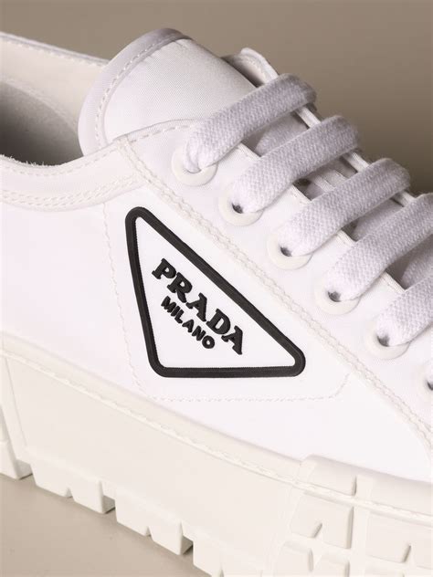 prada white sneakers womens|prada sneakers on sale women's.